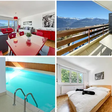 Pied-a-terre In Crans-montana, Pool And View - Swiss Alps Apartment
