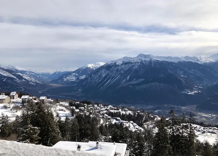 公寓 Pied-a-terre In Crans-montana, Pool And View - Swiss Alps